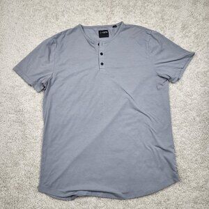 Cuts Clothing Pyca Pro Henley Shirt Size Large L Stretch Performance Grey USA